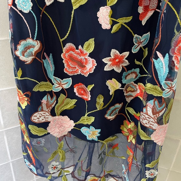 NWT Donna Ricco sz 6 embroidered dress. Navy. Lined. New $128 selling for $65 NWT Donna Ricco sz 6 embroidered dress. Navy. Lined. New $128 selling for $65
